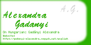 alexandra gadanyi business card
